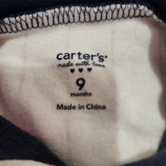 Carter's All star baseball baby footie sleeper pajama size 9 mo - Picture 7 of 10